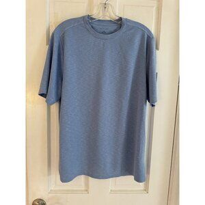 Saks Fifth Avenue T Shirt Mens M Heather Blue‎ Crew Neck Short Sleeve Vacation